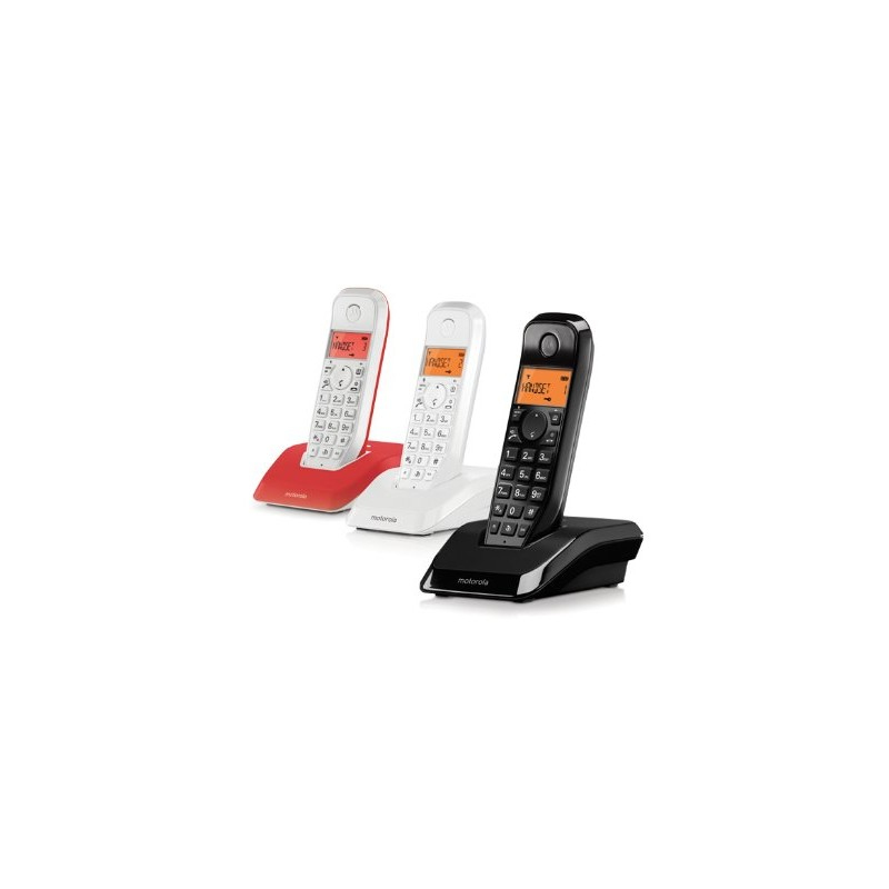 S12 Teléfono DECT Identificador de llamadas Negro, Blanco