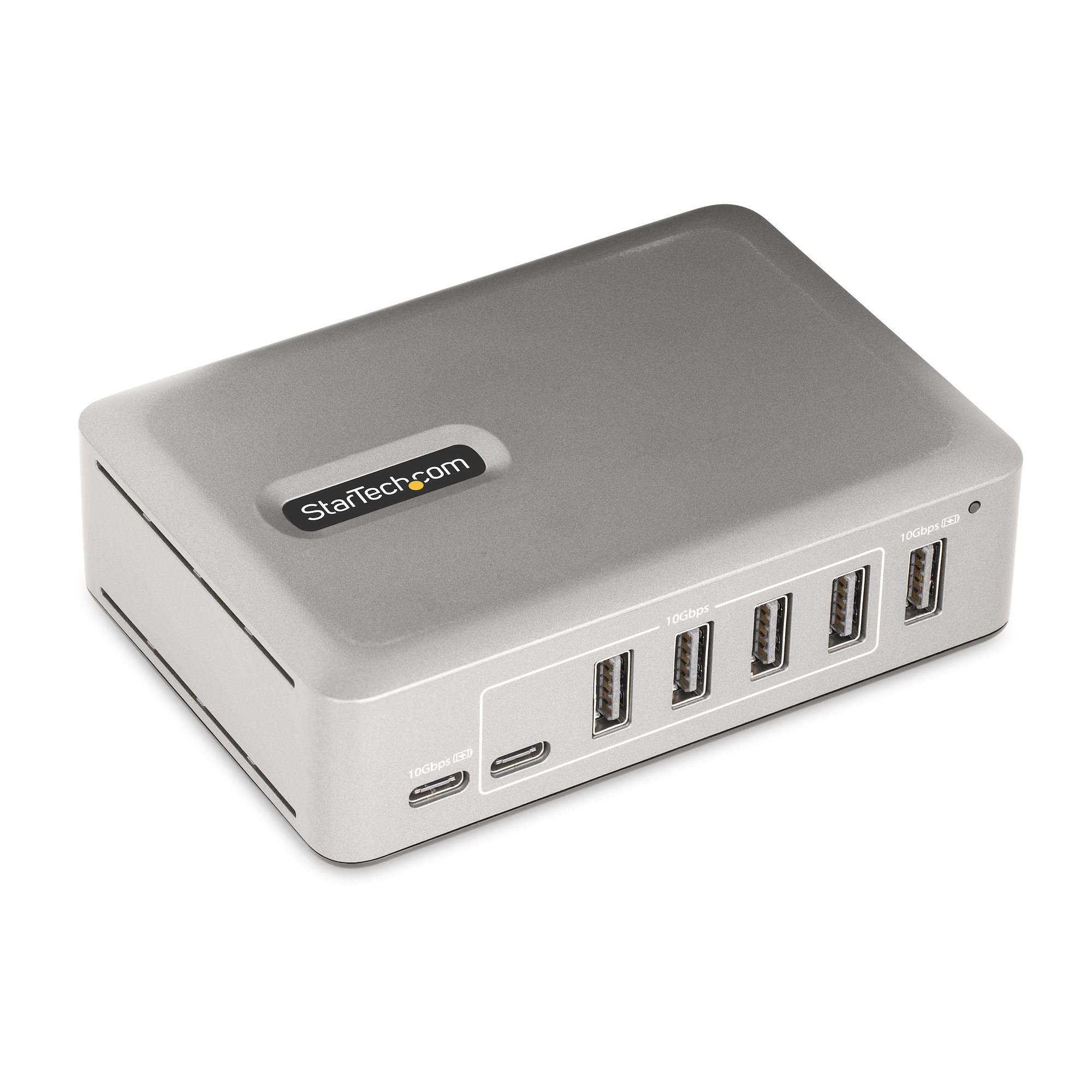 Hub Concentrador USB-C de 7 Puertos - 5x USB-A/2x USB-C - con Fuente de 65W - USB 3.1 10Gbps - Ladrón USB Tipo C con Certificación USB-IF - Multiplicador USB C