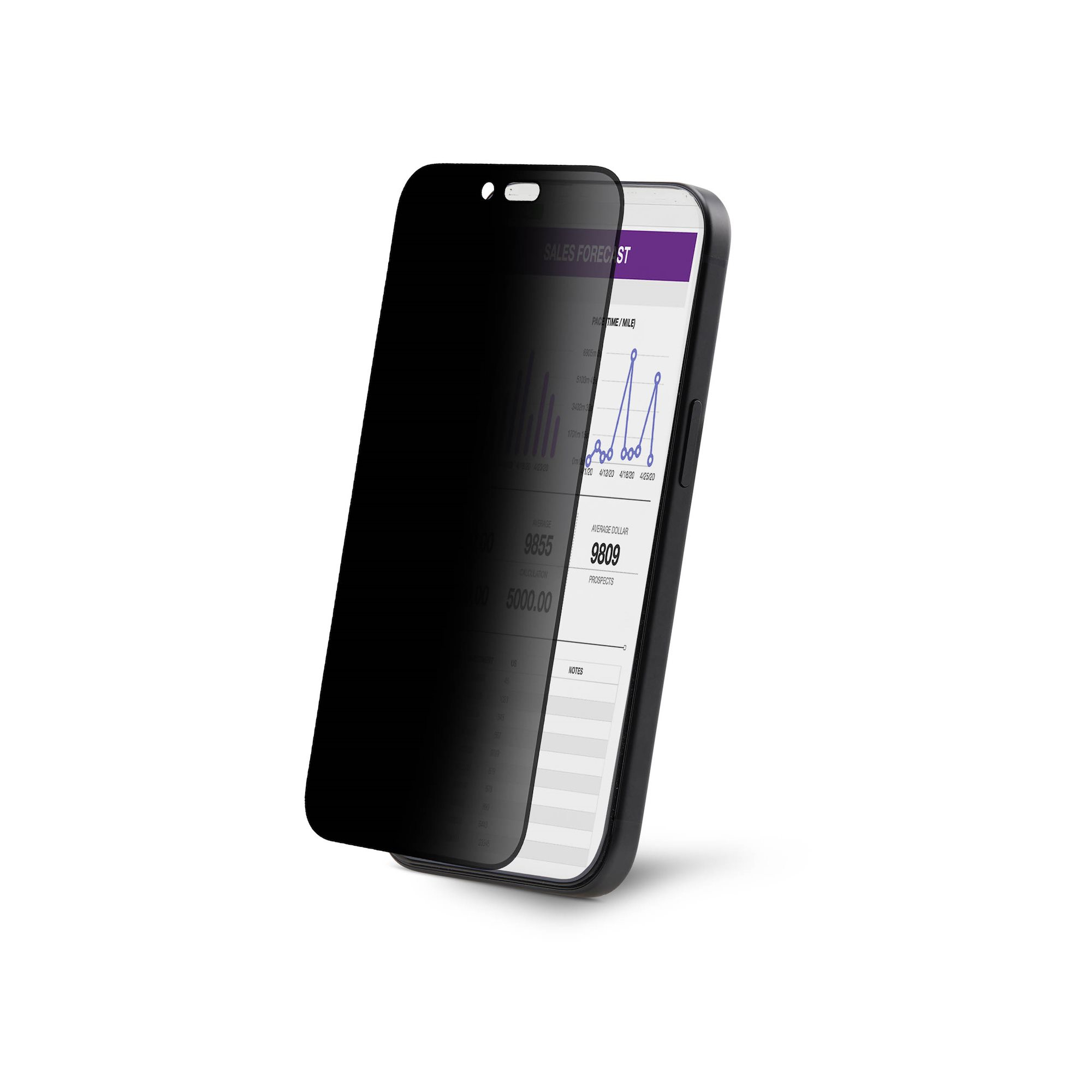 Filtro de Privacidad de 4 Vías y 360 para iPhone 16 Pro Max - Antiespía para iPhone - Horizontal y Vertical - Compatible con Touchscreen - Protector de Pantalla de Vidrio Templado - TAA