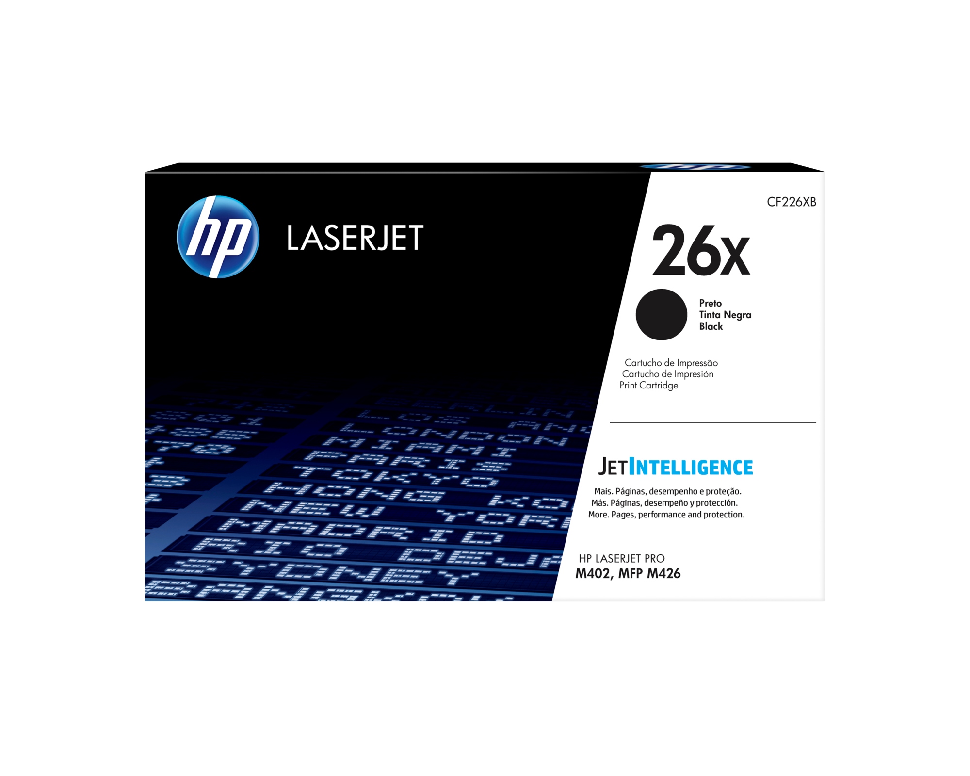 Cartucho de tóner original LaserJet 26X de alta capacidad negro