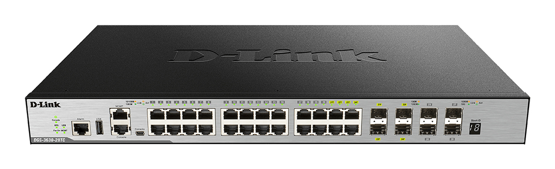 DGS-3630-28PC/SI/E switch Gestionado L3 Gigabit Ethernet (10/100/1000) Energía sobre Ethernet (PoE) Negro, Gris