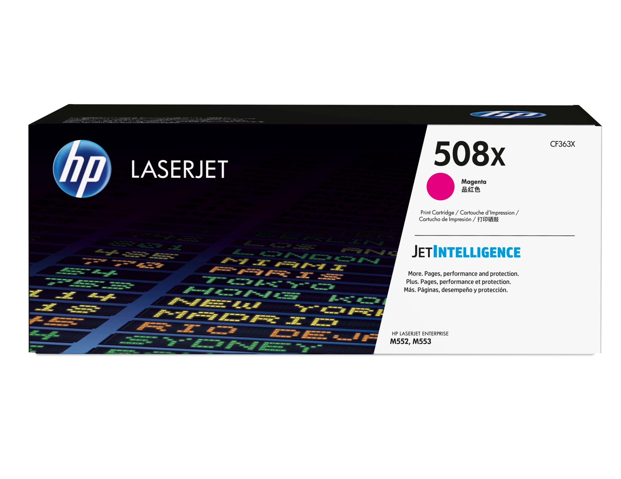 Cartucho de tóner original LaserJet 508X magenta de alta capacidad