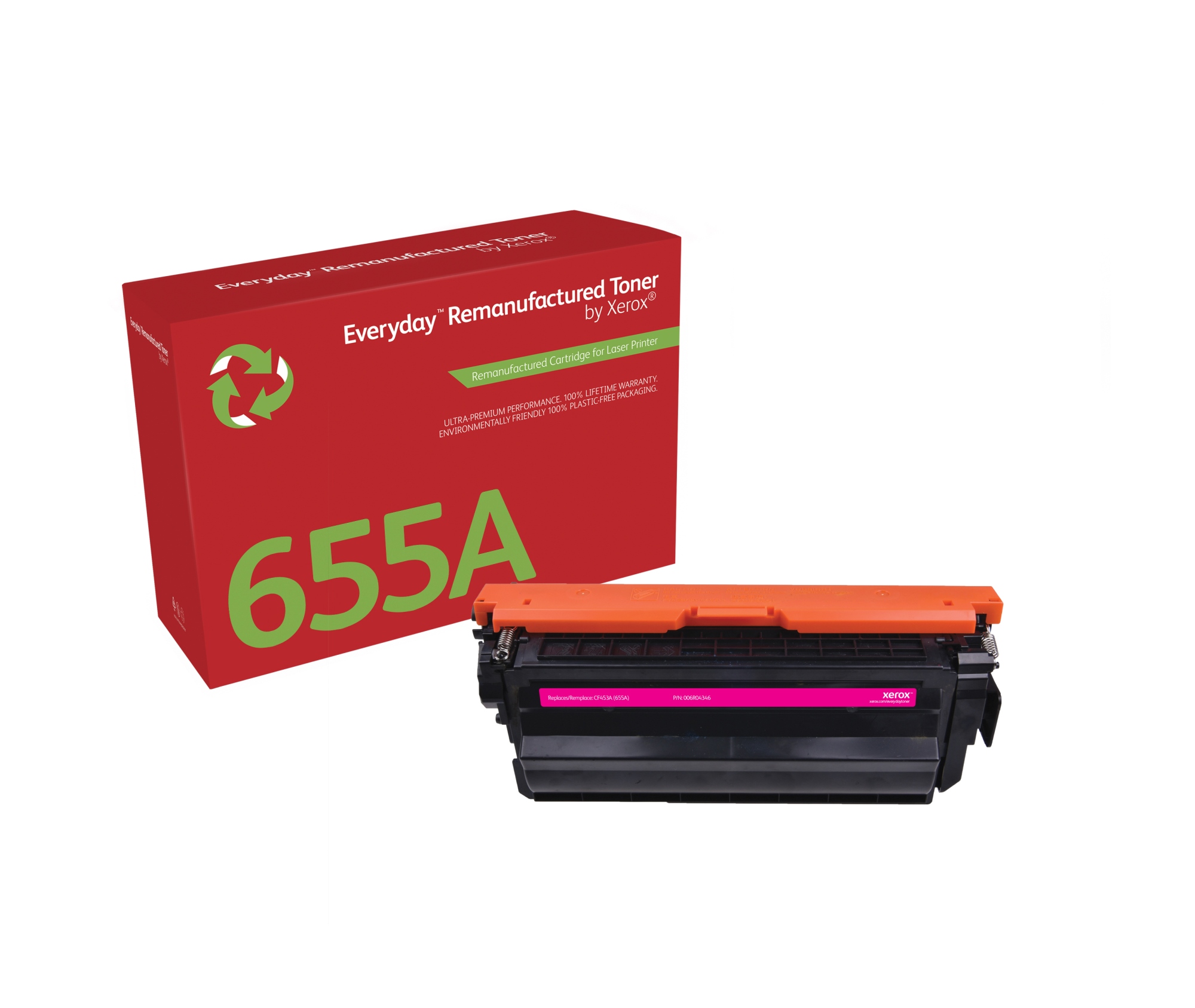 Remanufacturado Everyday Tóner Everyday Magenta remanufacturado de Xerox es compatible con HP 655A (CF453A), Capacidad estándar