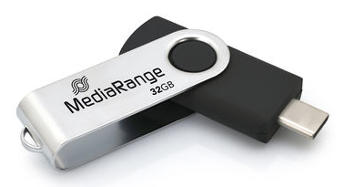 MR1952 unidad flash USB 32 GB USB Tipo C 3.2 Gen 1 (3.1 Gen 1) Negro, Plata