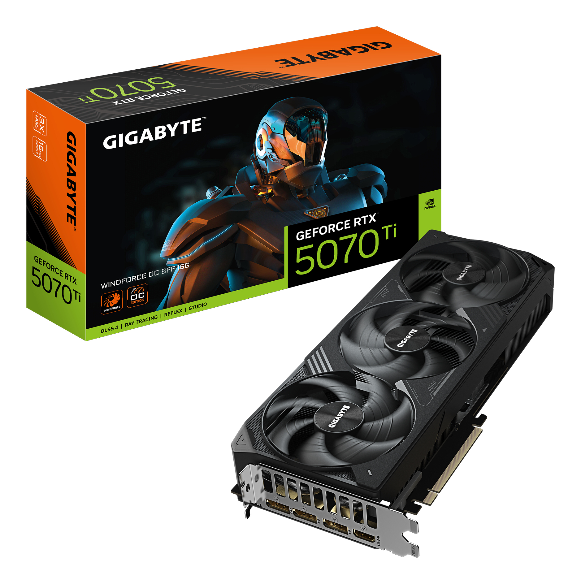 GeForce RTX 5070 Ti WINDFORCE OC SFF 16G Tarjeta Gráfica