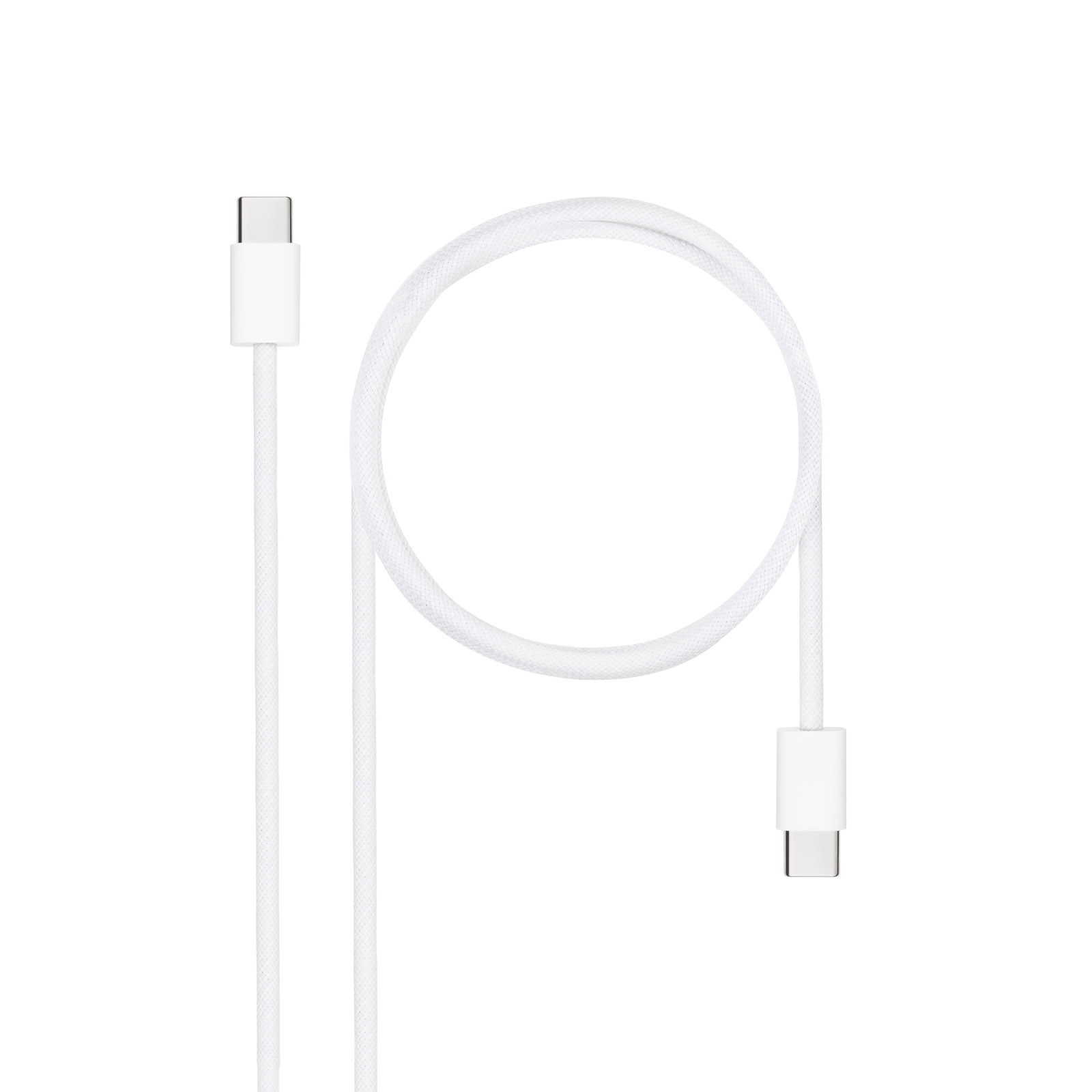 Cable USB-C 2.0 60W 3A, USB-C/M-USB-C/M, Blanco, 2 m