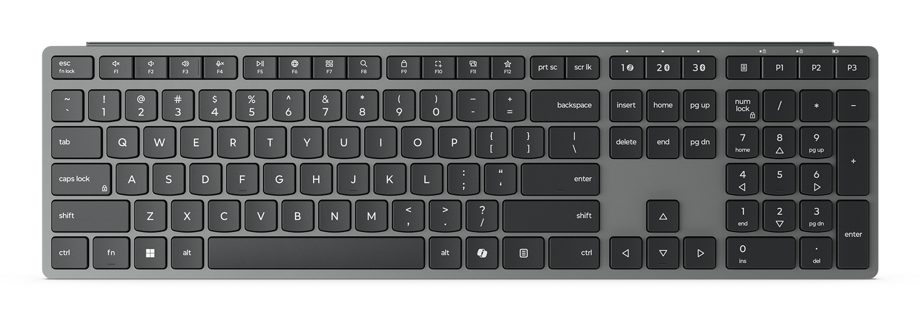 700 teclado Oficina RF Wireless + Bluetooth Español Gris