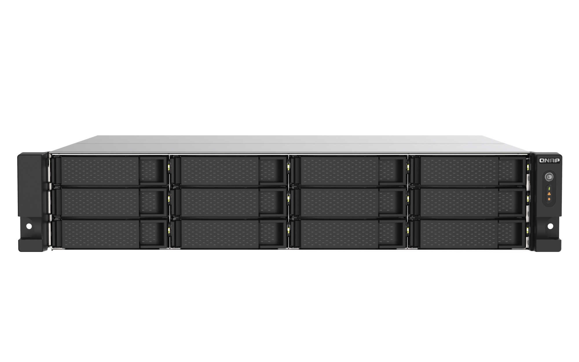 TS-1273AU-RP-8G servidor de almacenamiento NAS Bastidor (2U) Ryzen Embedded V1500B 8 GB DDR4 0 TB QNAP QTS Aluminio, Negro