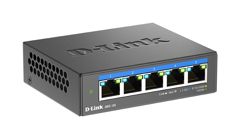 DMS-105 No administrado L2 2.5G Ethernet (100/1000/2500) Negro
