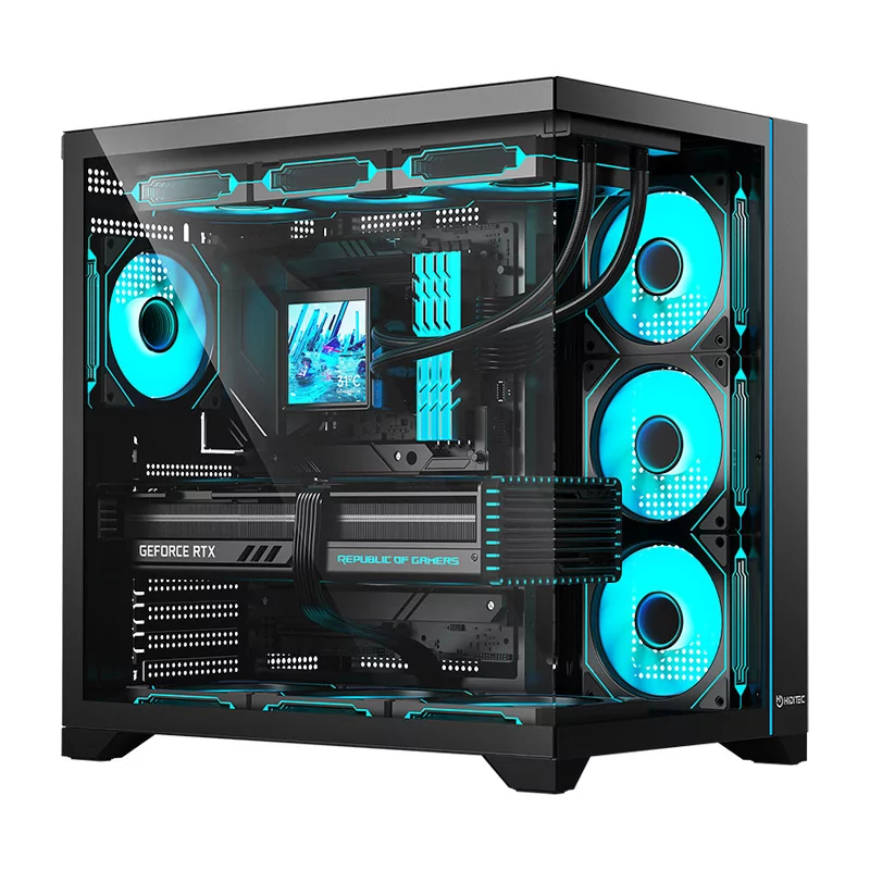 H3 PRO Midi Tower Negro, Transparente