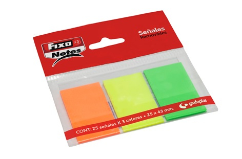 65006280 nota autoadhesiva Rectángulo Colores surtidos 25 hojas Autoadhesivo