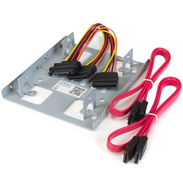 Bracket Adaptador Bandeja de Montaje para 2 Unidades de Disco Duro HDD de 2,5" a Bahía de 3,5 Pulgadas - Bracket de Montaje de Dos HDD o SSD para Bahía de Caja de Ordenador