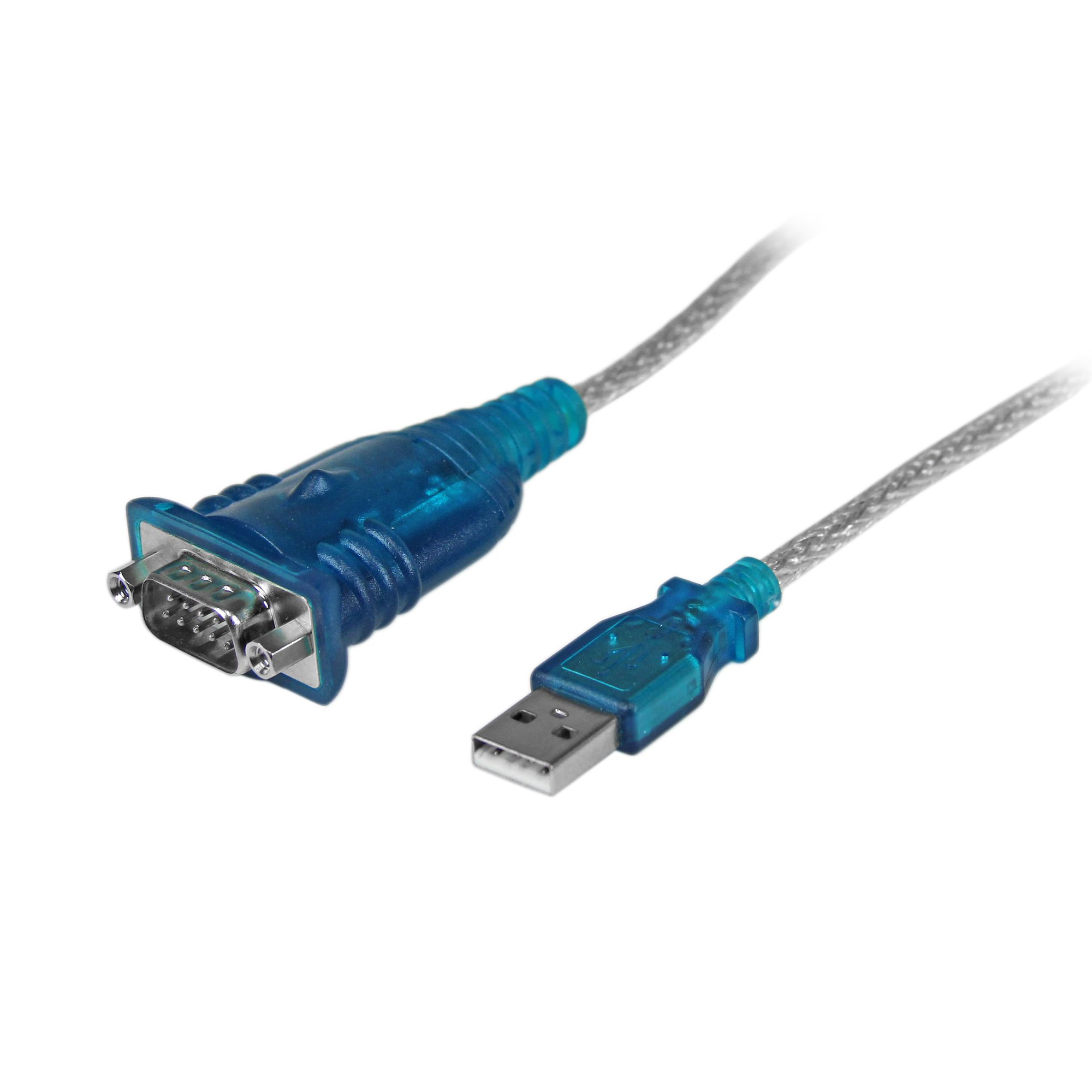 Cable USB a Serie de 1 Puerto DB9 M/M de 0,4m - Adaptador USB a RS232 - Adaptador USB a Serie DB9