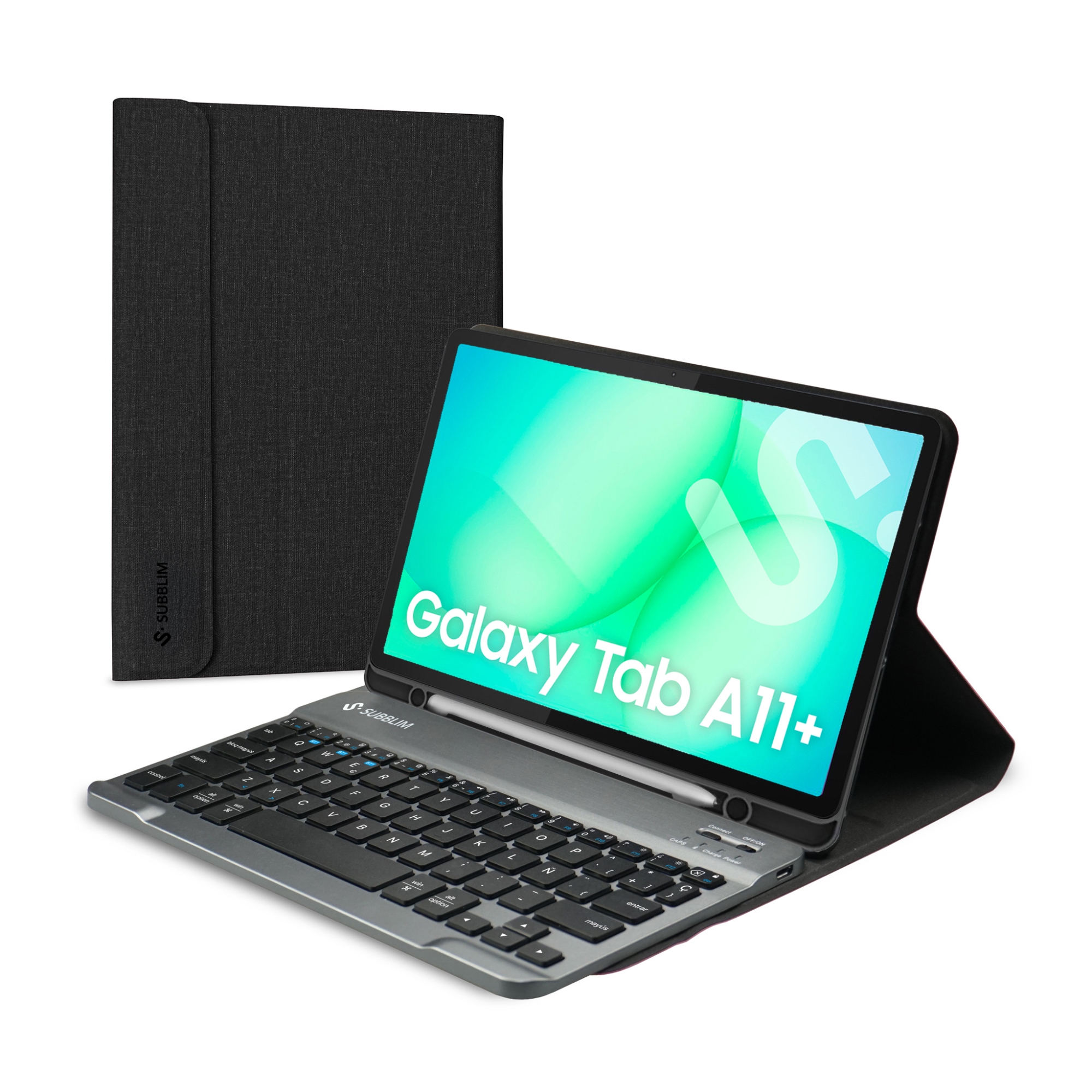 Funda Tablet Keytab Pro Samsung Galaxy Tab A11 + Negro 11" Teclado BT Extraible
