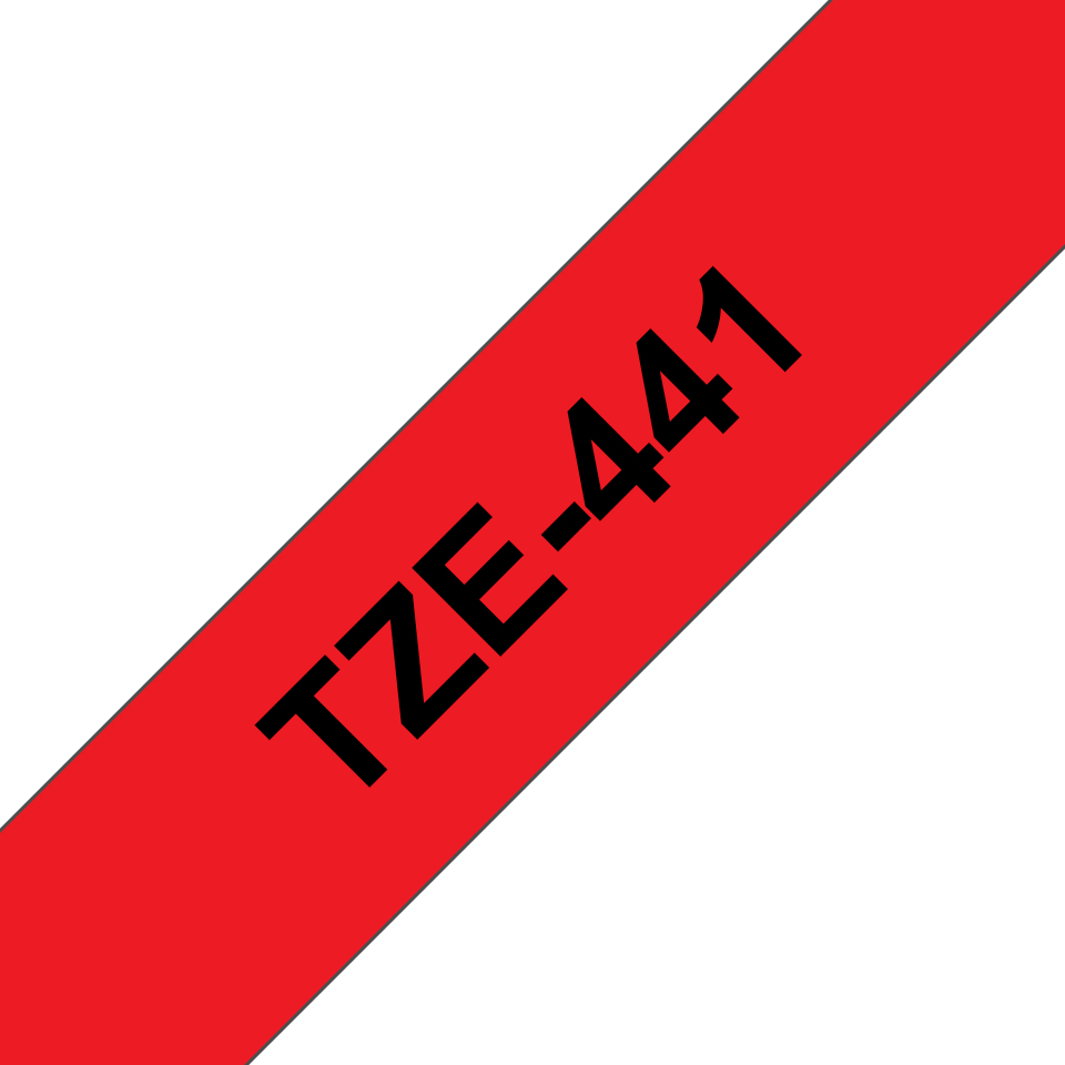 TZE-441 cinta para impresora de etiquetas Negro sobre rojo