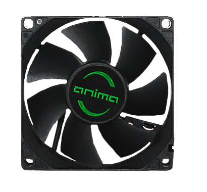 AF8, ventilador para PC, 8cm, 12v, 12dB, 7 aspas, 1800 RPM, negro