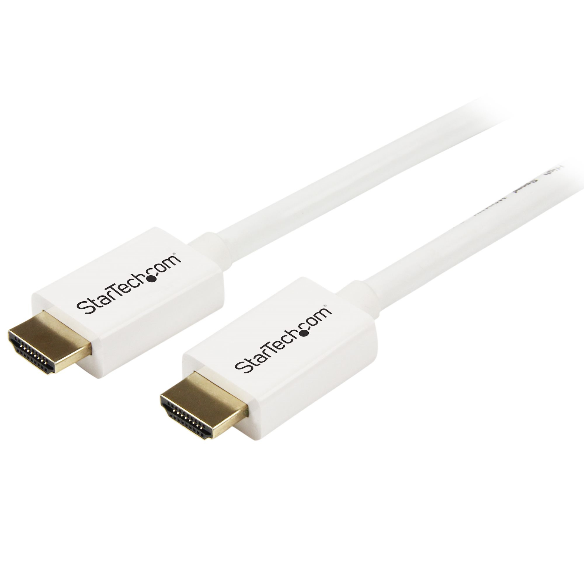 Cable de 5m HDMI con Ethernet CL3 - Cable HDMI Ultra HD para Instalaciones en Muro - Cable HDMI de Alta Velocidad UHD 4K 30Hz 10,2 Gbps - Cable de Vídeo HDMI 1.4 30AWG, Blanco