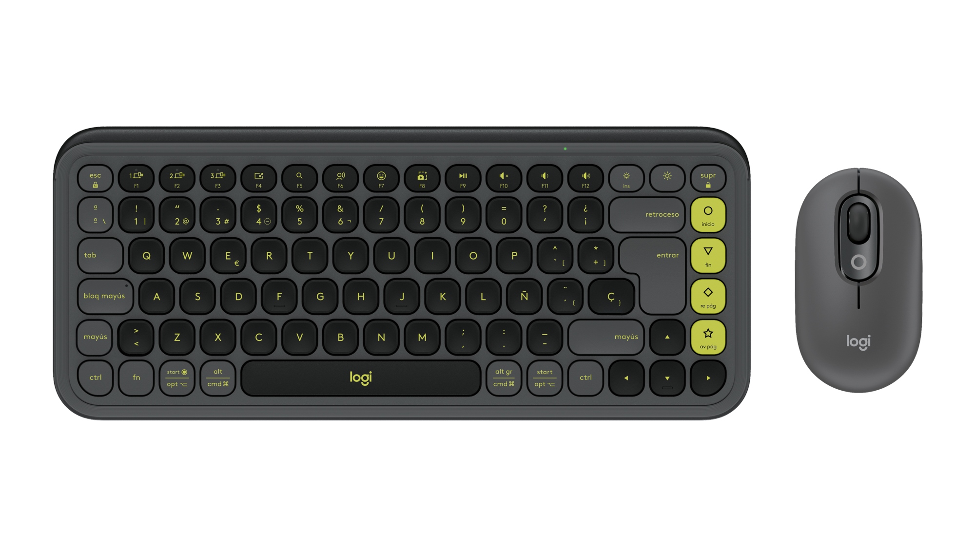 POP Icon Combo teclado Ratón incluido Universal Bluetooth QWERTY Español Grafito