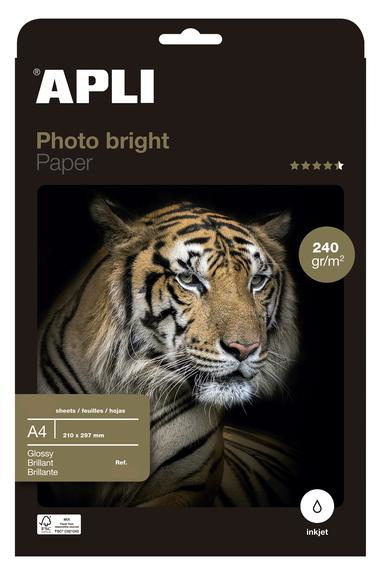 04137 papel fotográfico A4 Blanco Brillo