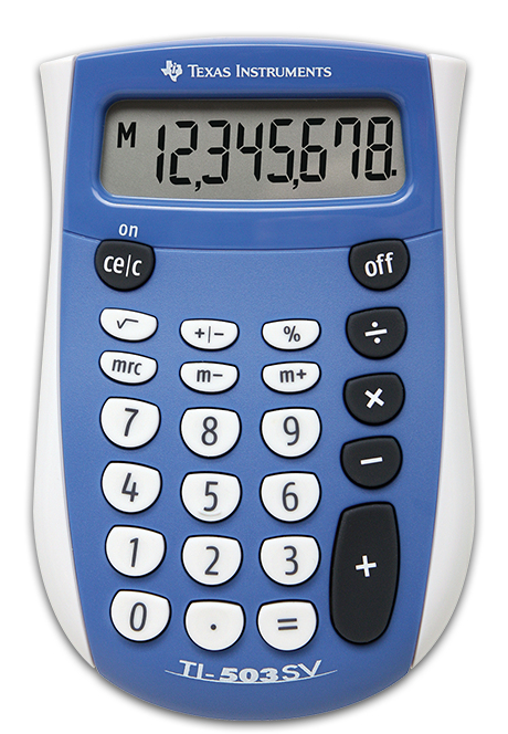 TI-503 SV calculadora Bolsillo Pantalla de calculadora Azul, Gris