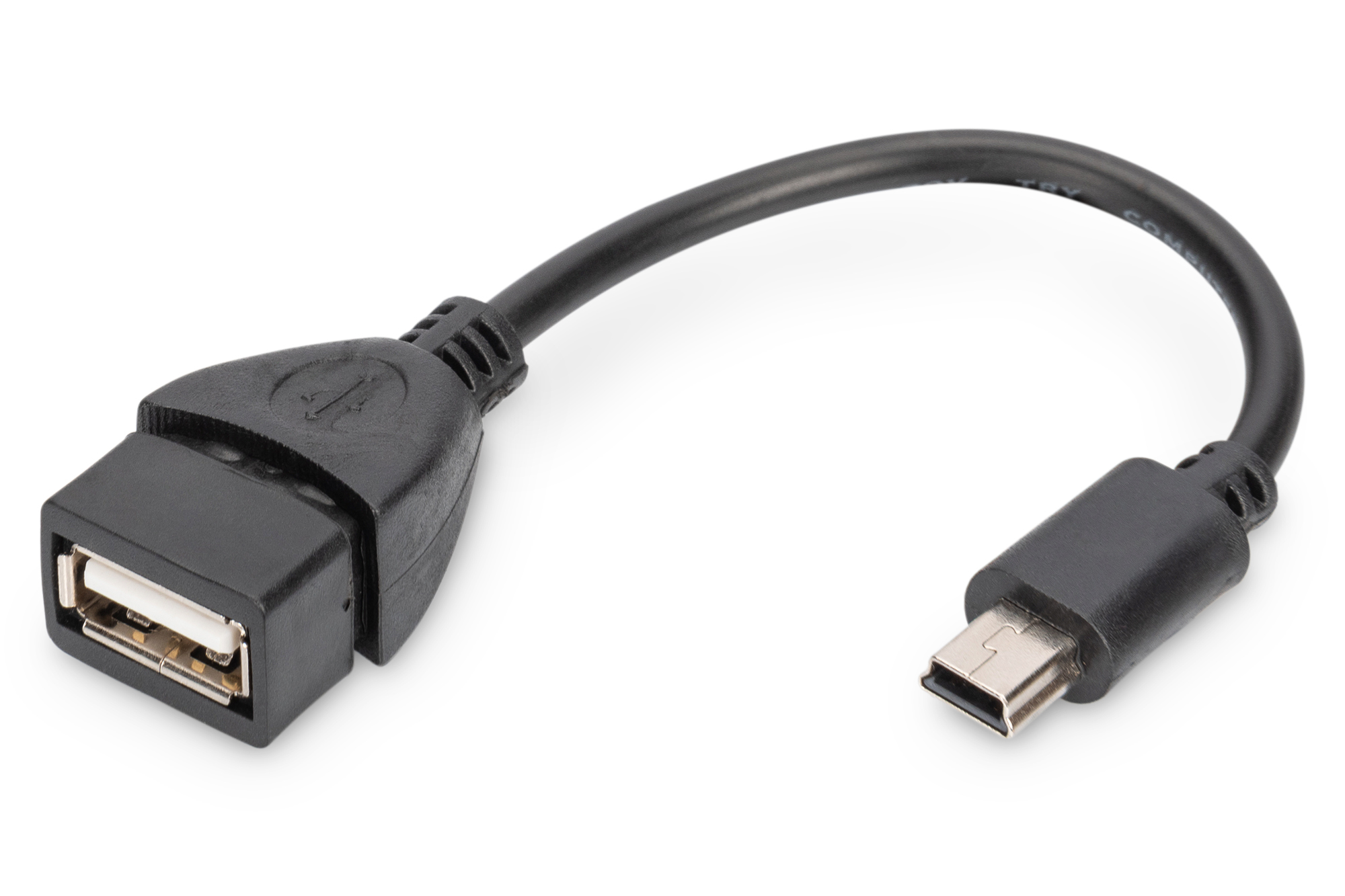 Adaptador/conversor USB mini-B - USB-A, OTG, 0,2 m
