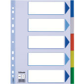 Multicoloured Polypropylene Dividers Separador en blanco con pestaña Cloruro de polivinilo (PVC) Multicolor