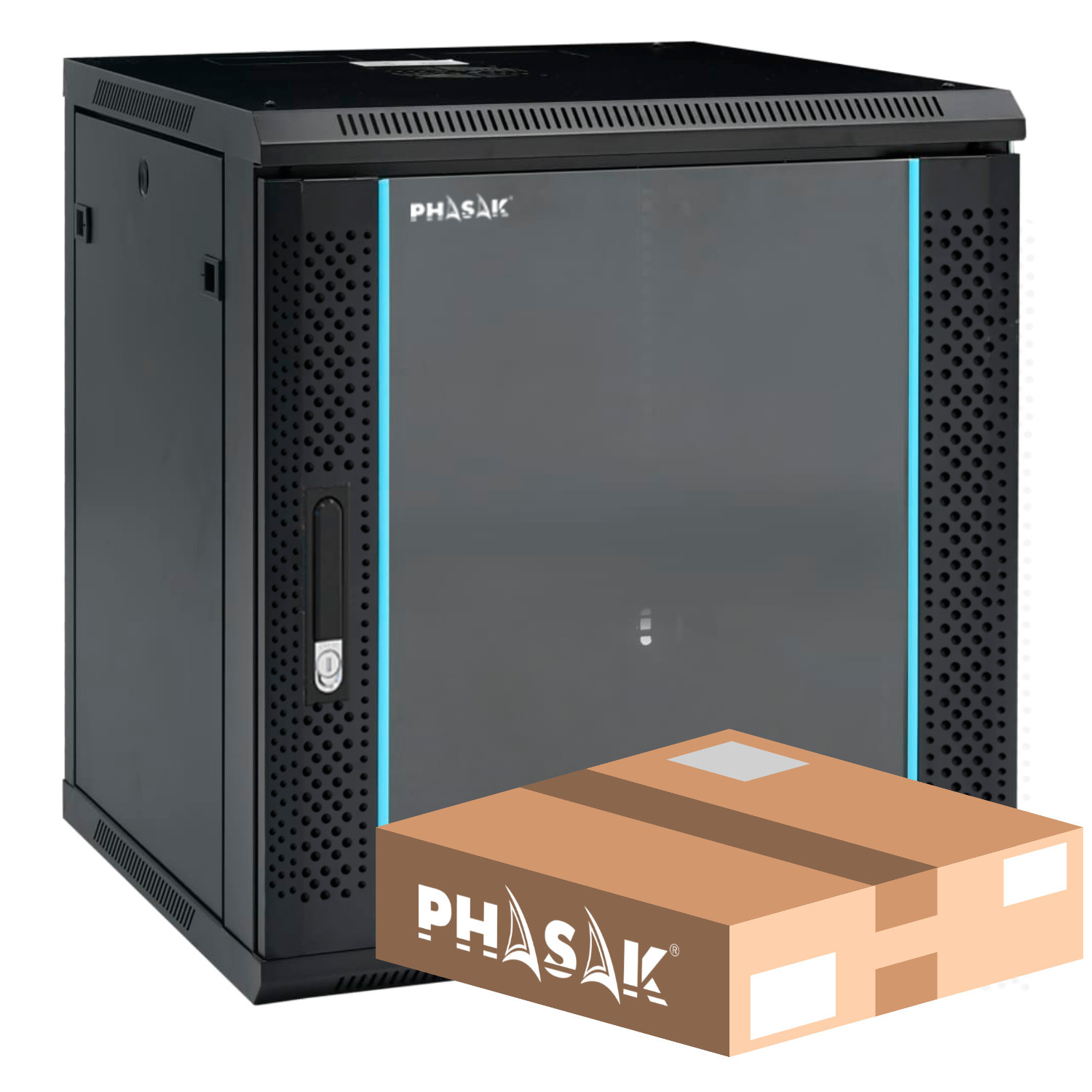 Mural Rack Pro 19" 12U Desmontado - Envio Flat Pack - PHO 2112D