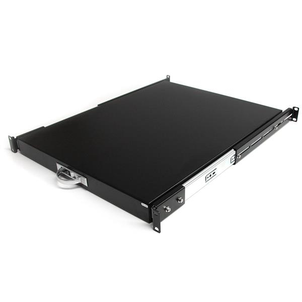 Estante Bandeja 1U Deslizante Telescópica para Armario Rack de Servidores - 0,55m (22 Pulgadas) de Profundidad - Para Rack de Equipos de Red de 19 Pulgadas