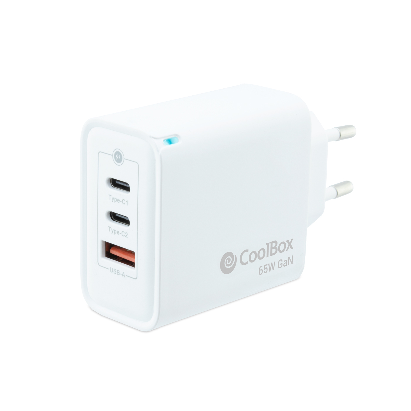 CARGADOR GAN 65W USB-C/USB-C/USB-A PARED