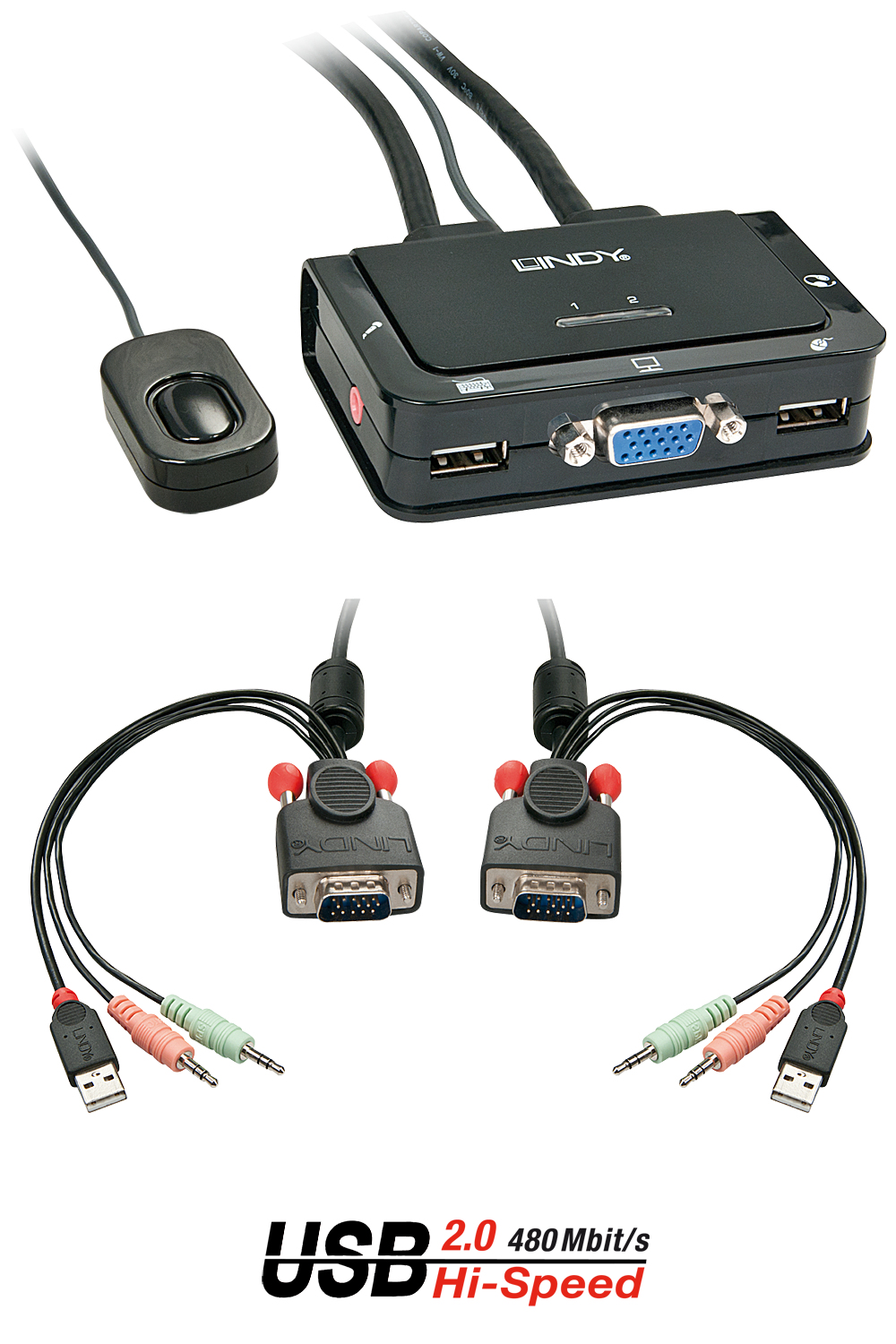 42342 interruptor KVM Negro