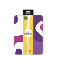 ZX025 funda para tablet 17,8 cm (7") Folio Púrpura, Violeta, Blanco