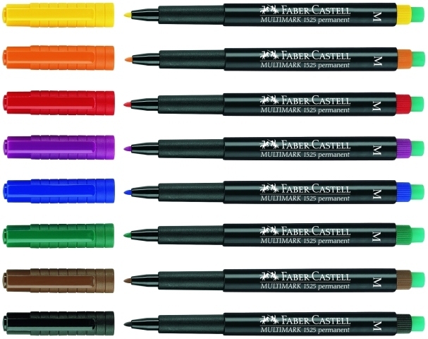 152504 marcador permanente Negro, Azul, Oro, Rojo 4 pieza(s)