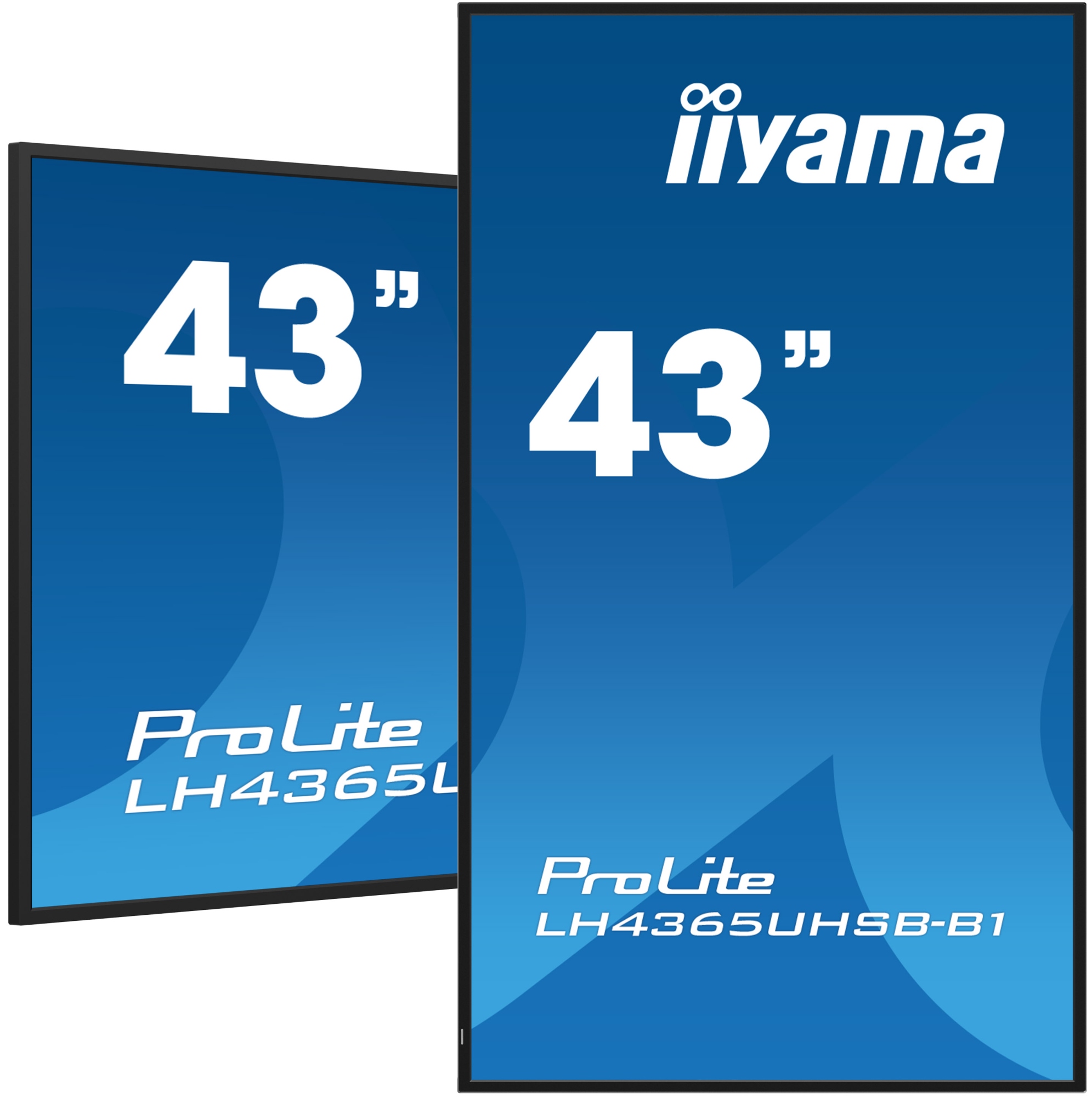 LH4365UHSB-B1 pantalla de señalización Diseño de quiosco 108 cm (42.5") LED Wifi 800 cd / m² 4K Ultra HD Negro Procesador incorporado Android 11 24/7