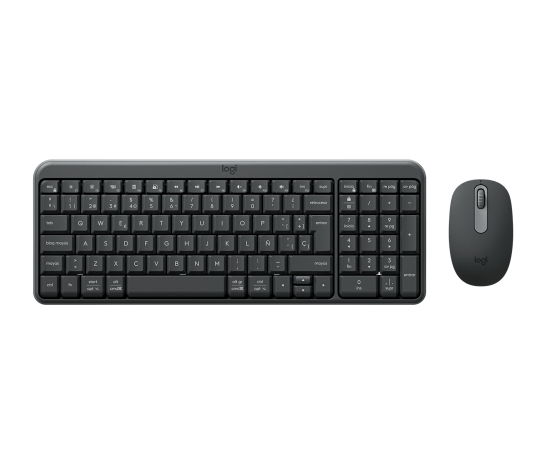 MK250 Combo teclado Ratón incluido Universal RF Wireless + Bluetooth QWERTY Español Grafito