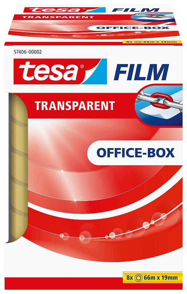 57406-00002-01 cinta adhesiva 66 m Transparente 8 pieza(s)