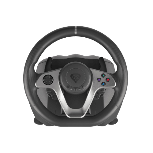 Seaborg 400 Negro, Plata USB Volante + Pedales Nintendo Switch, PC, PlayStation 4, Playstation 3, Xbox 360, Xbox One, Xbox One S, Xbox One X
