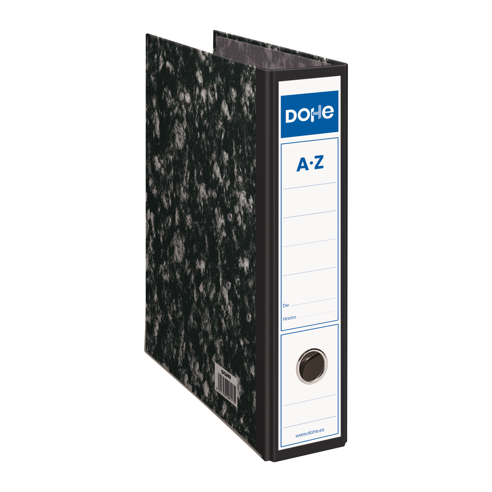09116 caja archivador Negro Cartón, Metal