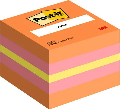 2051-P nota autoadhesiva Plaza Naranja, Rosa, Amarillo 400 hojas Autoadhesivo