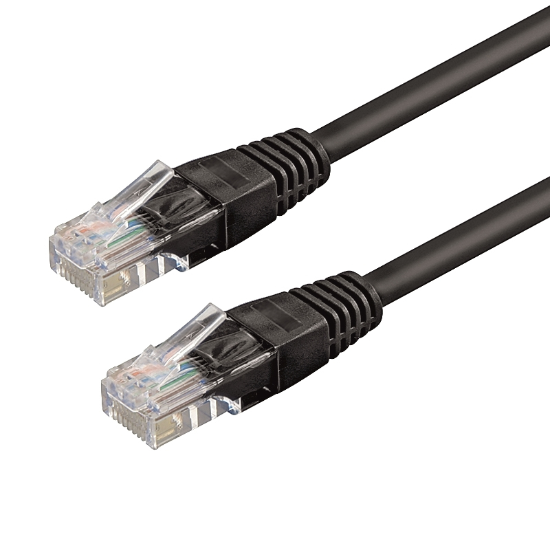 WPC-PAT-6U030BL cable de red Negro 3 m Cat6 U/UTP (UTP)