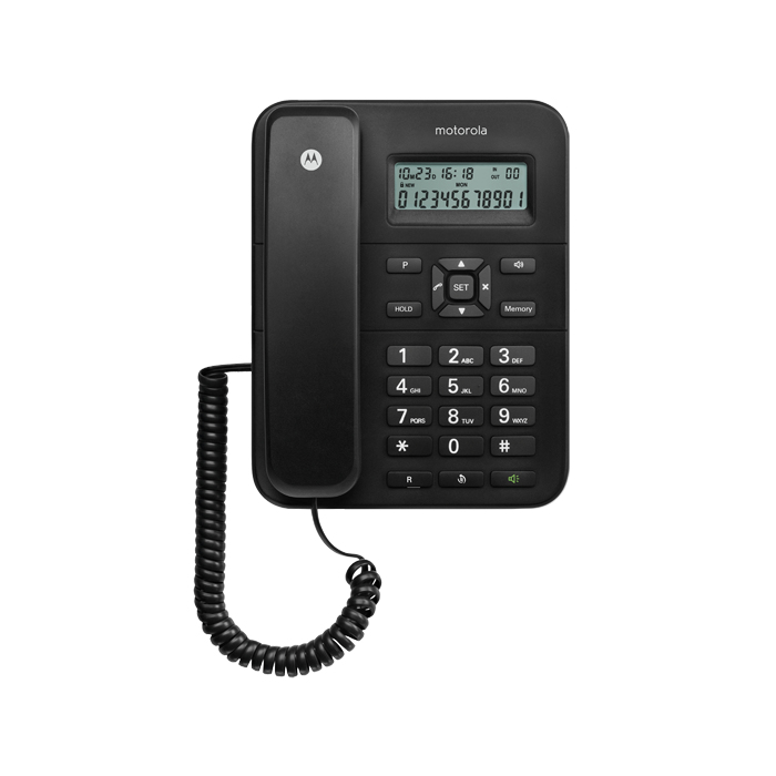 CT202 Teléfono analógico Identificador de llamadas Negro