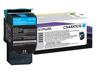 C544/546, X544/546 Cartucho tóner cian Extra Alto Rendimiento Retornable (4K)