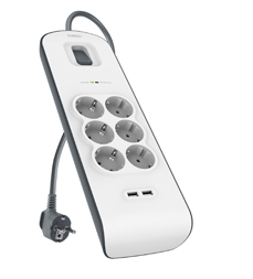 BSV604vf2M Blanco 6 salidas AC 2 m