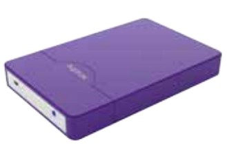 appHDD09P Púrpura 2.5" USB con suministro de corriente