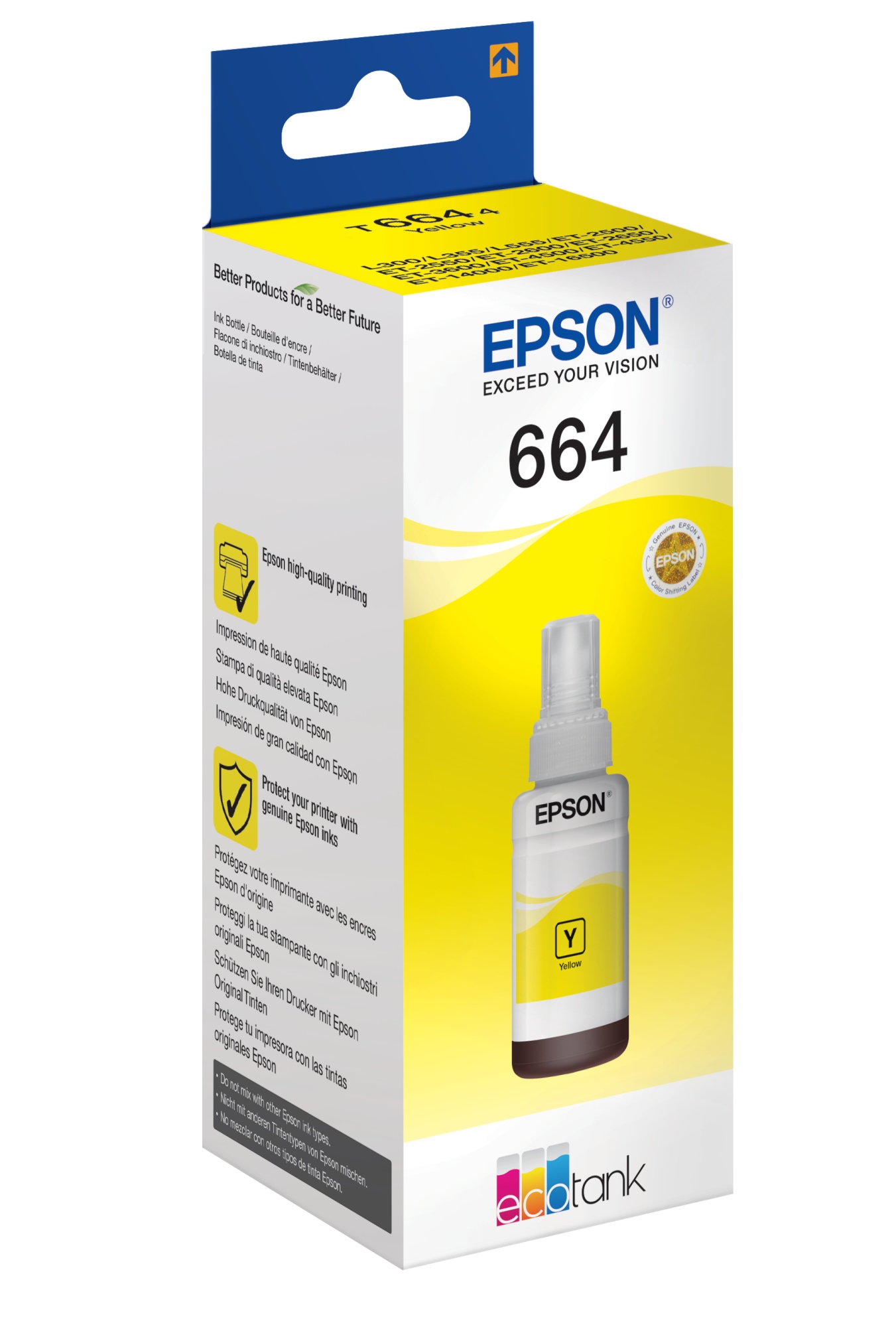 664 Botella de tinta amarilla EcoTank