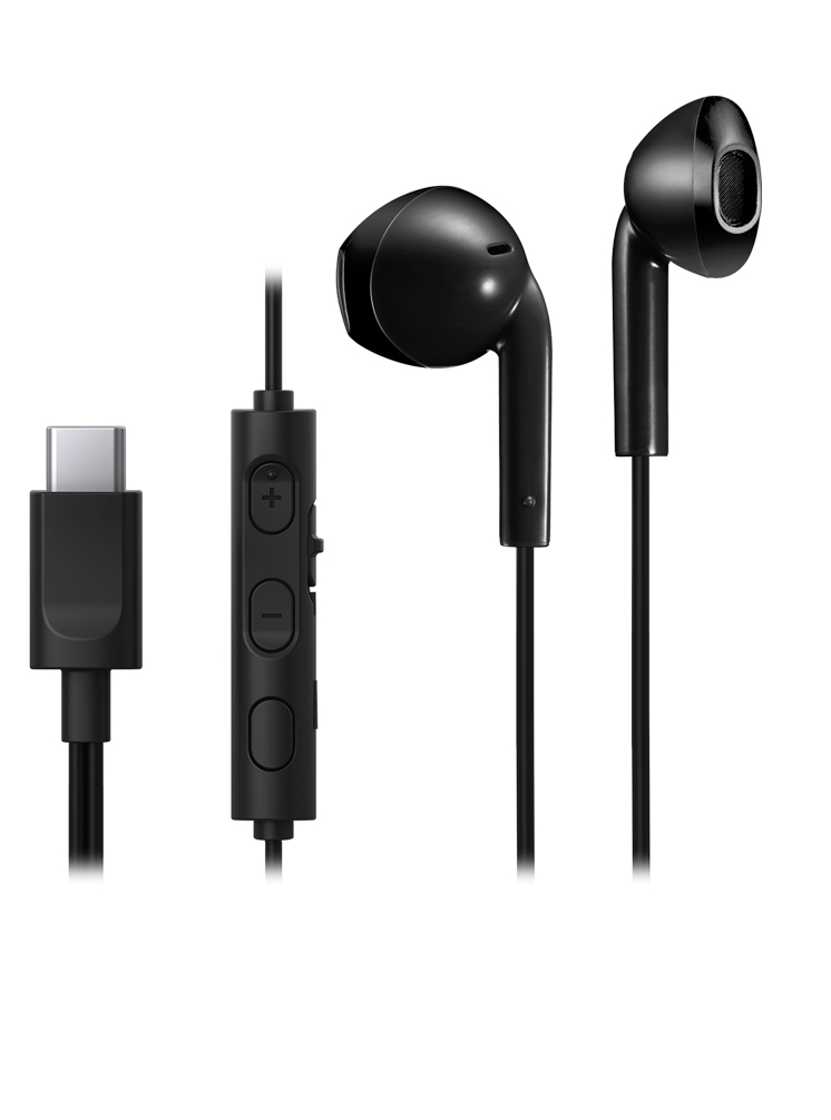 HA-FR17UC Auriculares Alámbrico Dentro de oído Llamadas/Música USB Tipo C Negro