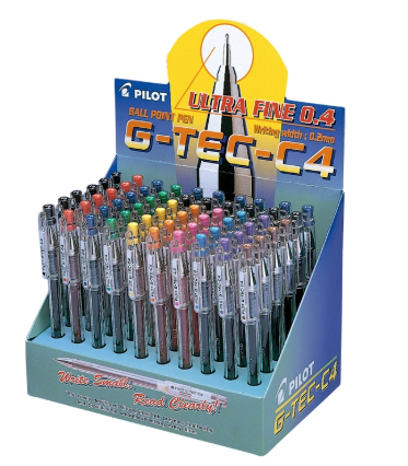 G-TEC-C4 Bolígrafo de gel de punta retráctil Colores surtidos 60 pieza(s)