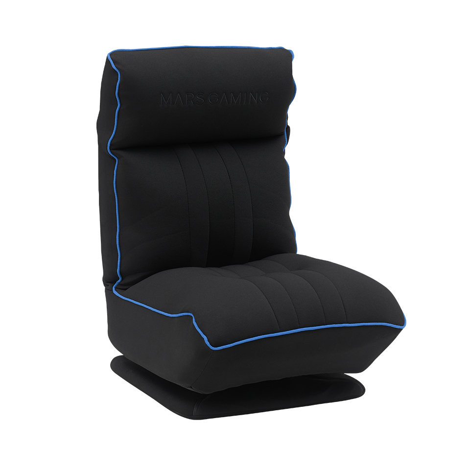 MGC-THRONE, Sofá Gaming Ergonómico, Base con Rotación 360°, Respaldo y Reposacabezas Ajustables, Espuma de Alta Densidad, Diseño Versátil Plegable, Sofá PC con Estructura Robusta, Azul