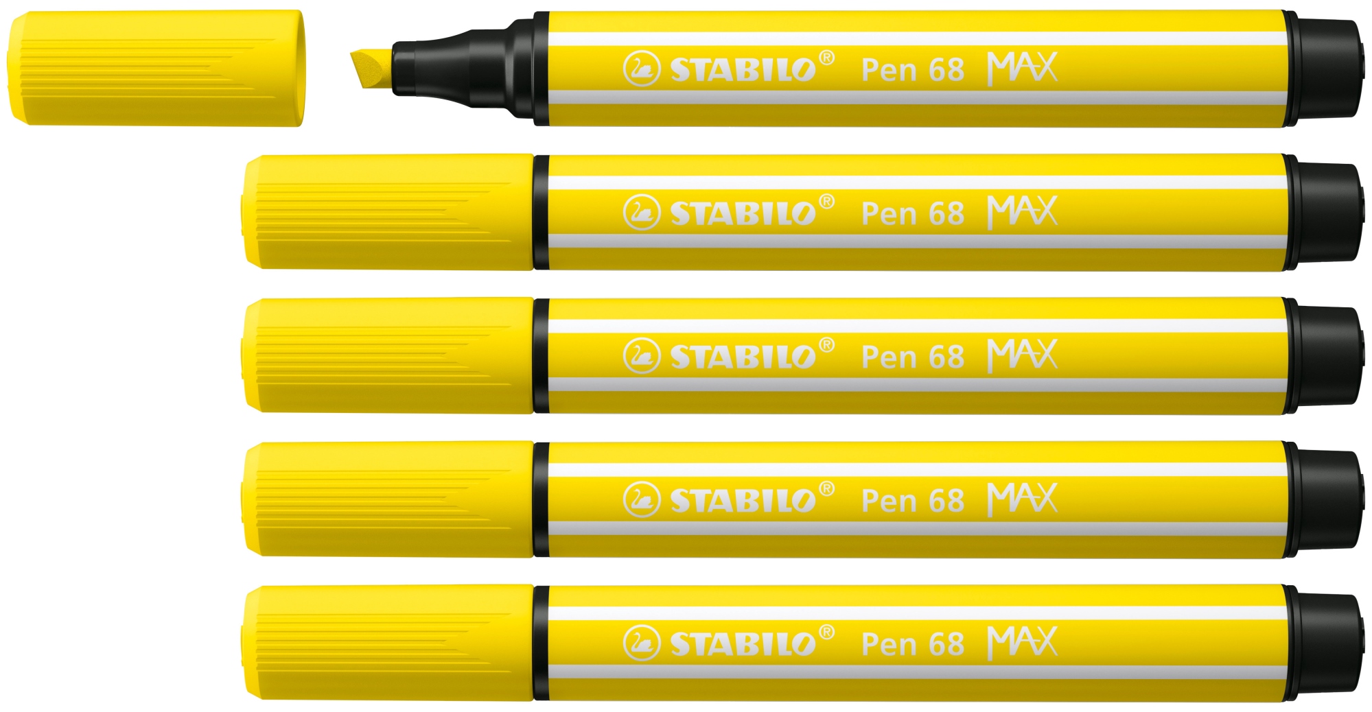 Pen 68 MAX rotulador Amarillo 5 pieza(s)