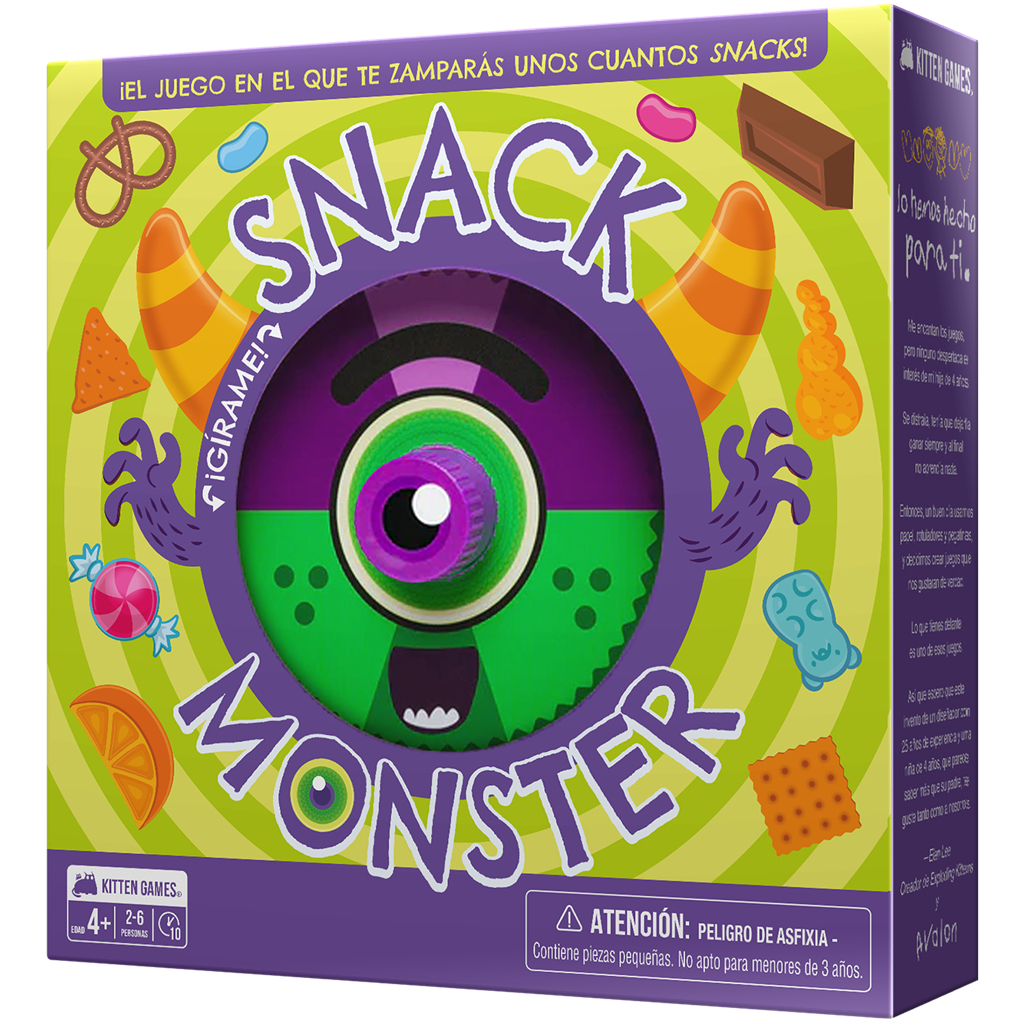 Exploding Kittens EKISNMO01ES juego de tablero Snack Monster 15 min Juego De Cartas Partido