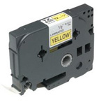 Gloss Laminated Labelling Tape - 18mm, Black/Yellow cinta para impresora de etiquetas TZ